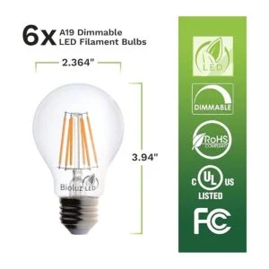 Bioluz LED 92 bombillas LED CRI E26 de 60 W regulables_4