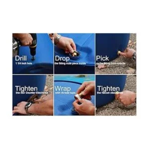 RAINPAL RBS024 Espita de barril de lluvia de latón LF