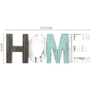 MyGift letrero decorativo rústico de madera HOME