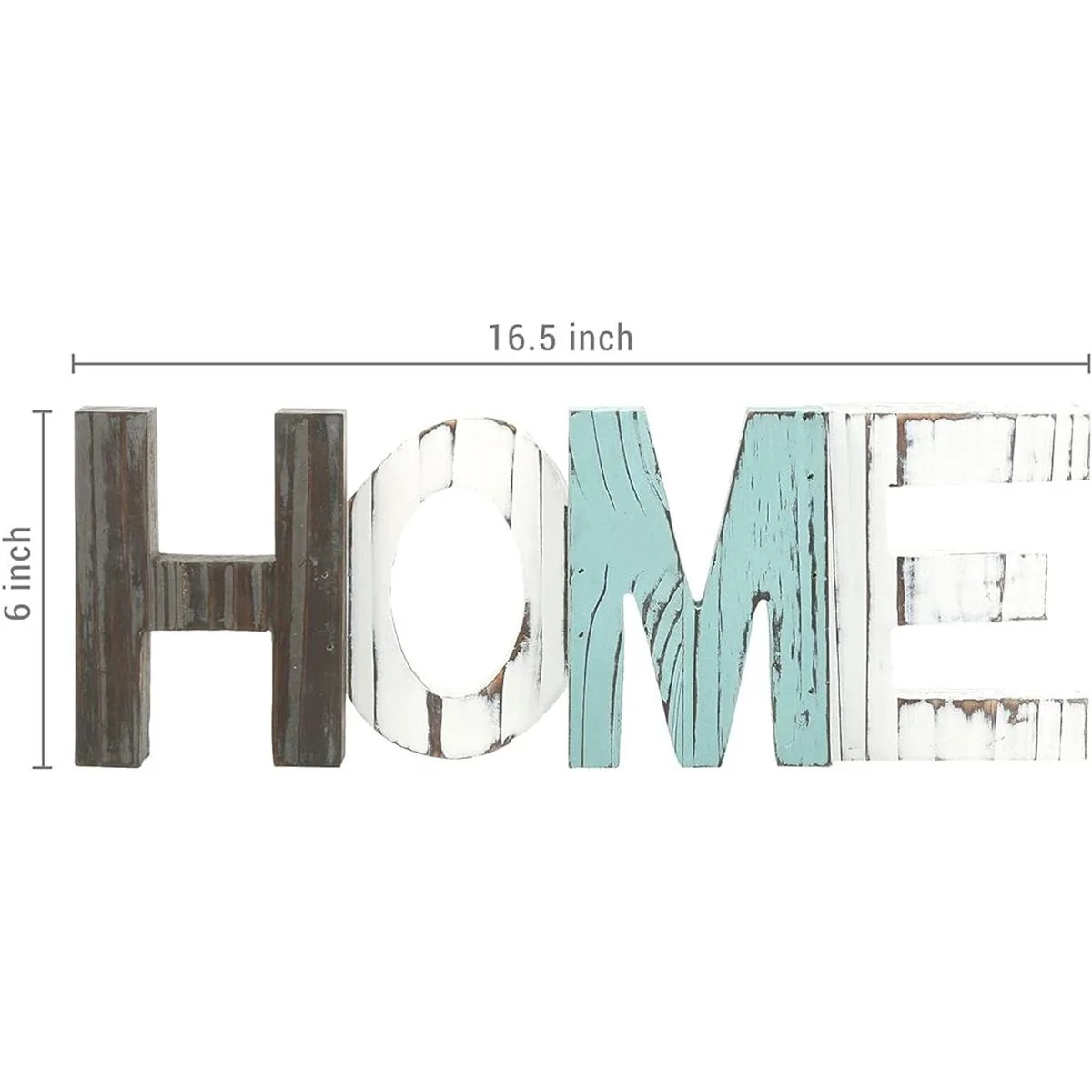 MyGift letrero decorativo rústico de madera HOME