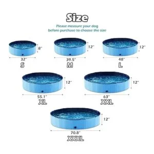 Jasonwell Piscina plegable para el baño de mascotas de