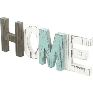 MyGift letrero decorativo rústico de madera HOME