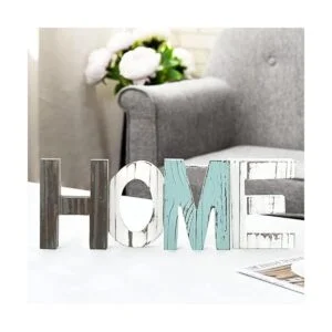 MyGift letrero decorativo rústico de madera HOME