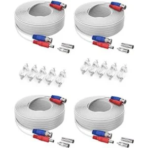 SANNCE 4 Pack 100 ft pies Video Cables de alimentación_1