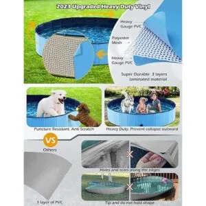 Jasonwell Piscina plegable para el baño de mascotas de