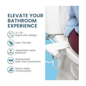 GenieBidet Bidé blanco para instalar en el sanitario_5