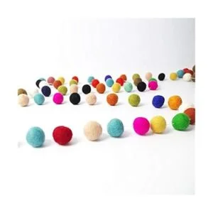 Kojoon 50 bolas de fieltro de lana de 0.787 in colores
