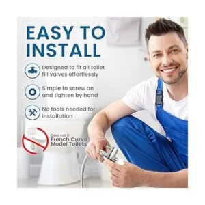 GenieBidet Bidé blanco para instalar en el sanitario_4