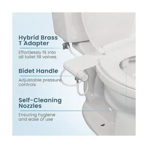 GenieBidet Bidé blanco para instalar en el sanitario_3