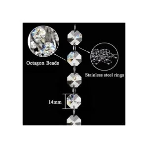 Hebras con gemas de vidrio acrílico transparentes KinHom