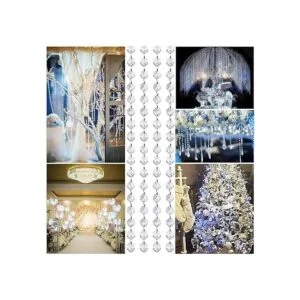 Hebras con gemas de vidrio acrílico transparentes KinHom