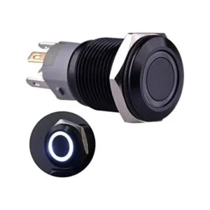 Botón interruptor momentáneo negro Ulincos U16F1 16mm_1