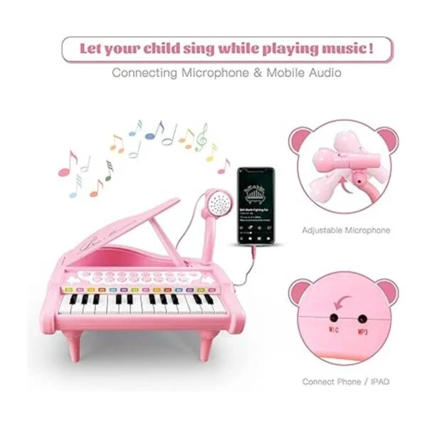 Love Mini Pianoteclado de juguete para niños de 3 a 5_3