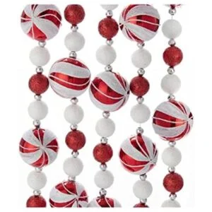 Kurt S. Adler H9563 Guirnalda roja y blanca_1