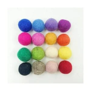 Kojoon 50 bolas de fieltro de lana de 0.787 in colores