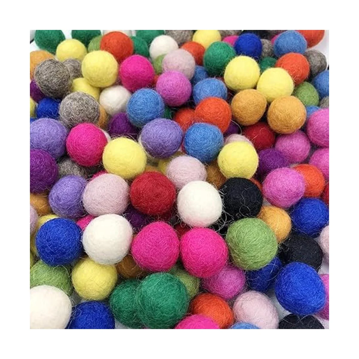 Kojoon 50 bolas de fieltro de lana de 0.787 in colores