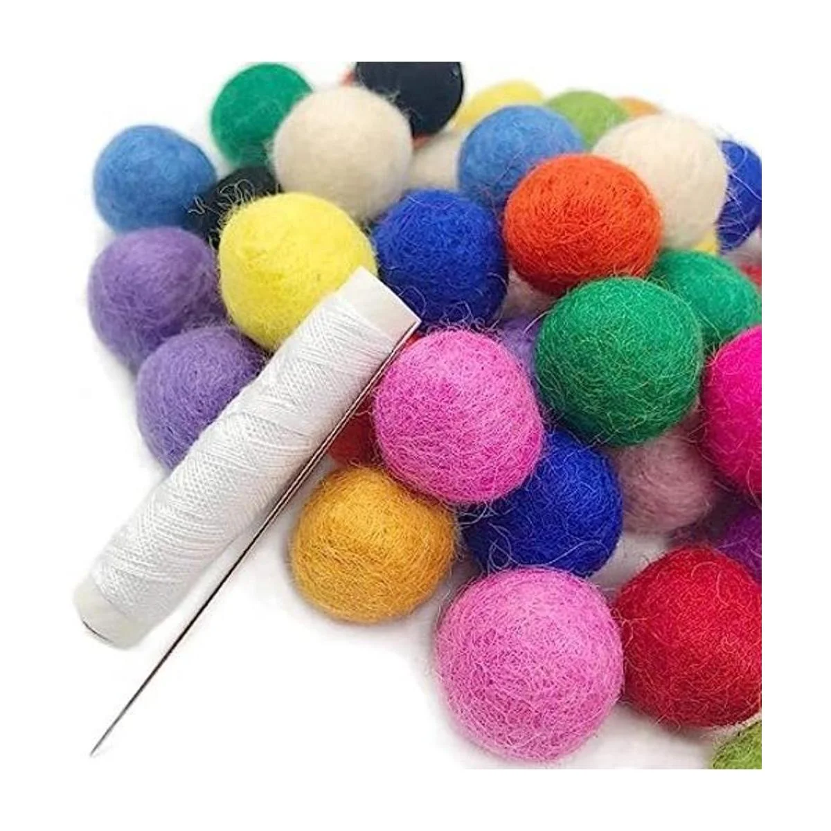 Kojoon 50 bolas de fieltro de lana de 0.787 in colores