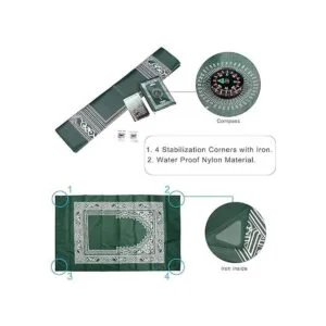 Alfombra de oración Hitopin con brújula bolsa de_4