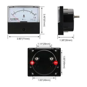 Baomain amperímetro DH670 AC 0 20 A rectangular Ampere_5