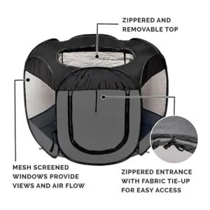 Furhaven IndoorOutdoor Pop Up Exercise Playpen Pet Tent_4