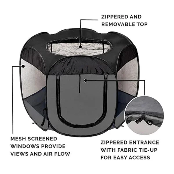 Furhaven IndoorOutdoor Pop Up Exercise Playpen Pet Tent_4