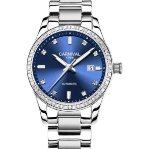 Reloj mecánico automático de acero inoxidable con zafiro_1