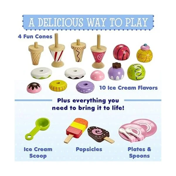 Playset de helado de fantasía hecho 100 de madera_2