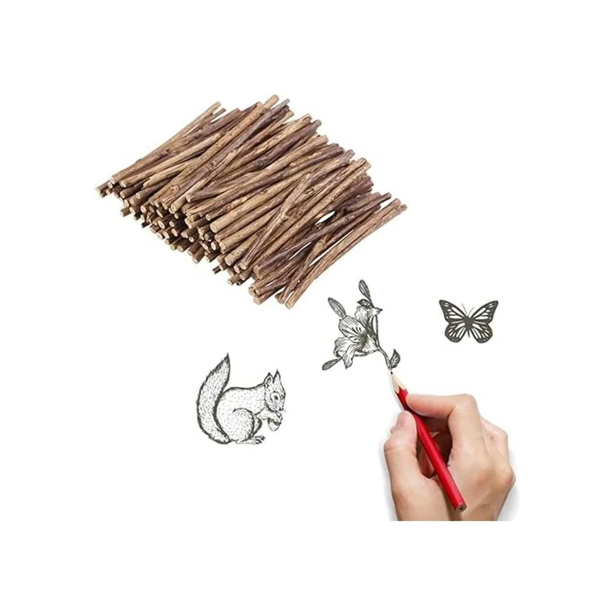 Tinksky palos de madera de 3.93 pulgadas de largo y