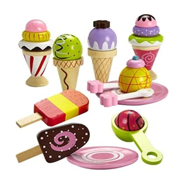 Playset de helado de fantasía hecho 100 de madera_1