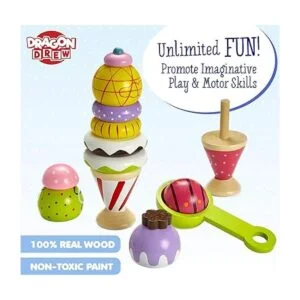 Playset de helado de fantasía hecho 100 de madera_4