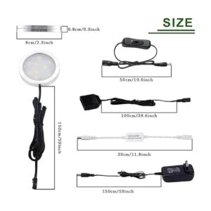 AIBOO Juego de 3 lámparas LED regulables para debajo del_3