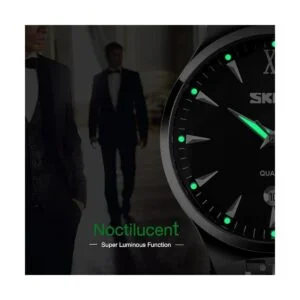 Reloj analógico de acero inoxidable para hombre reloj de