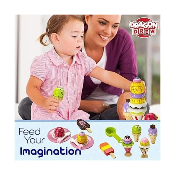 Playset de helado de fantasía hecho 100 de madera_3