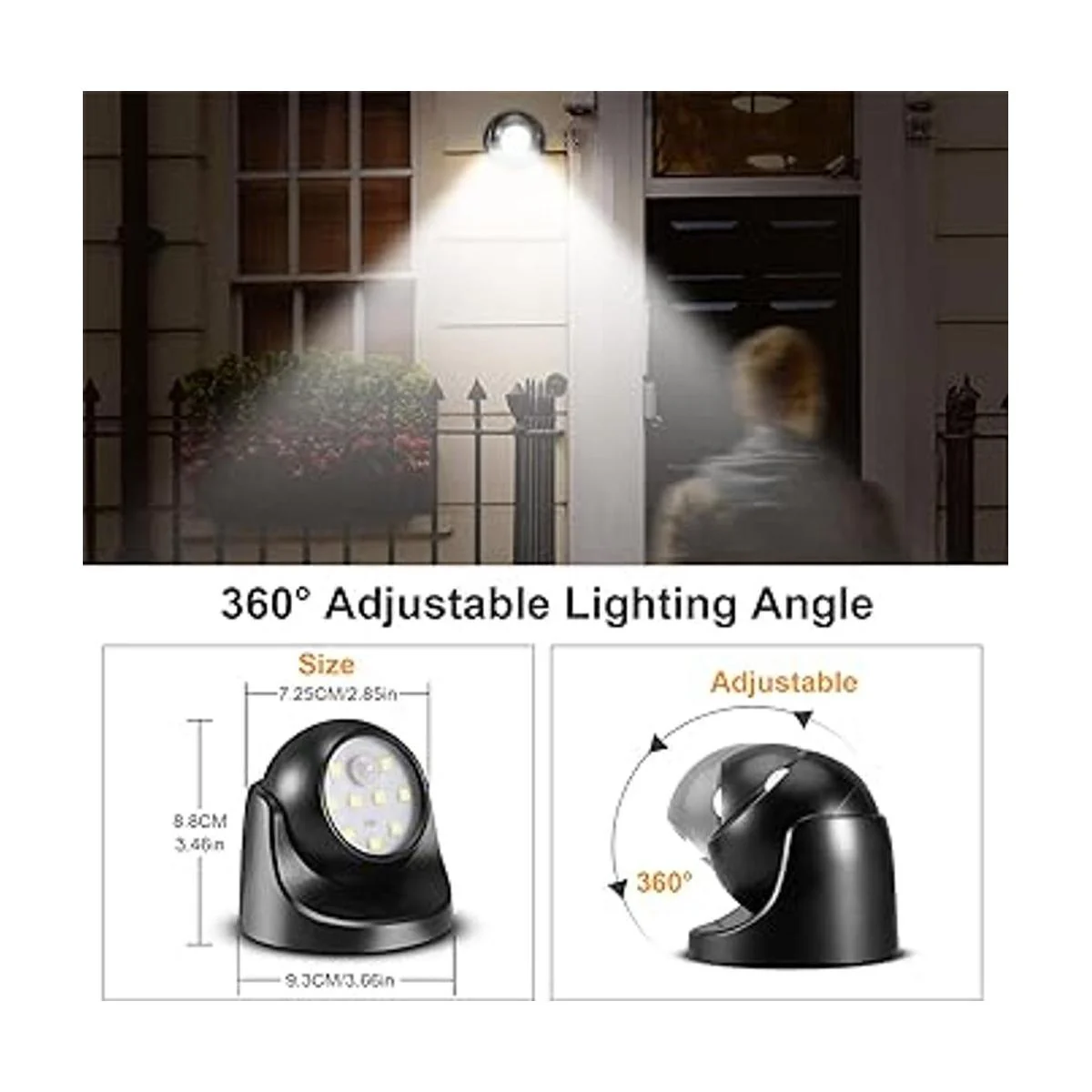 ProGreen 6000K Lámpara de pared con sensor de movimiento_4