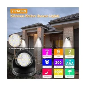 ProGreen 6000K Lámpara de pared con sensor de movimiento_2