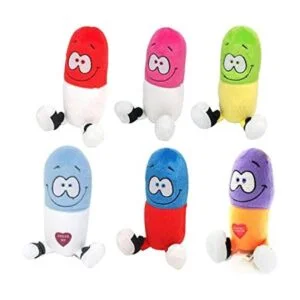 Just For Laughs Happy Pill Giggling Plush Paquete de 6_1