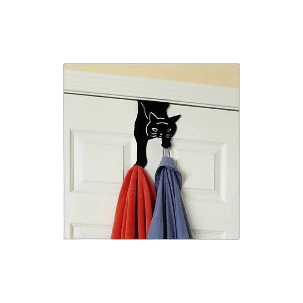 Gancho para colgar en la puerta forma de gato doble