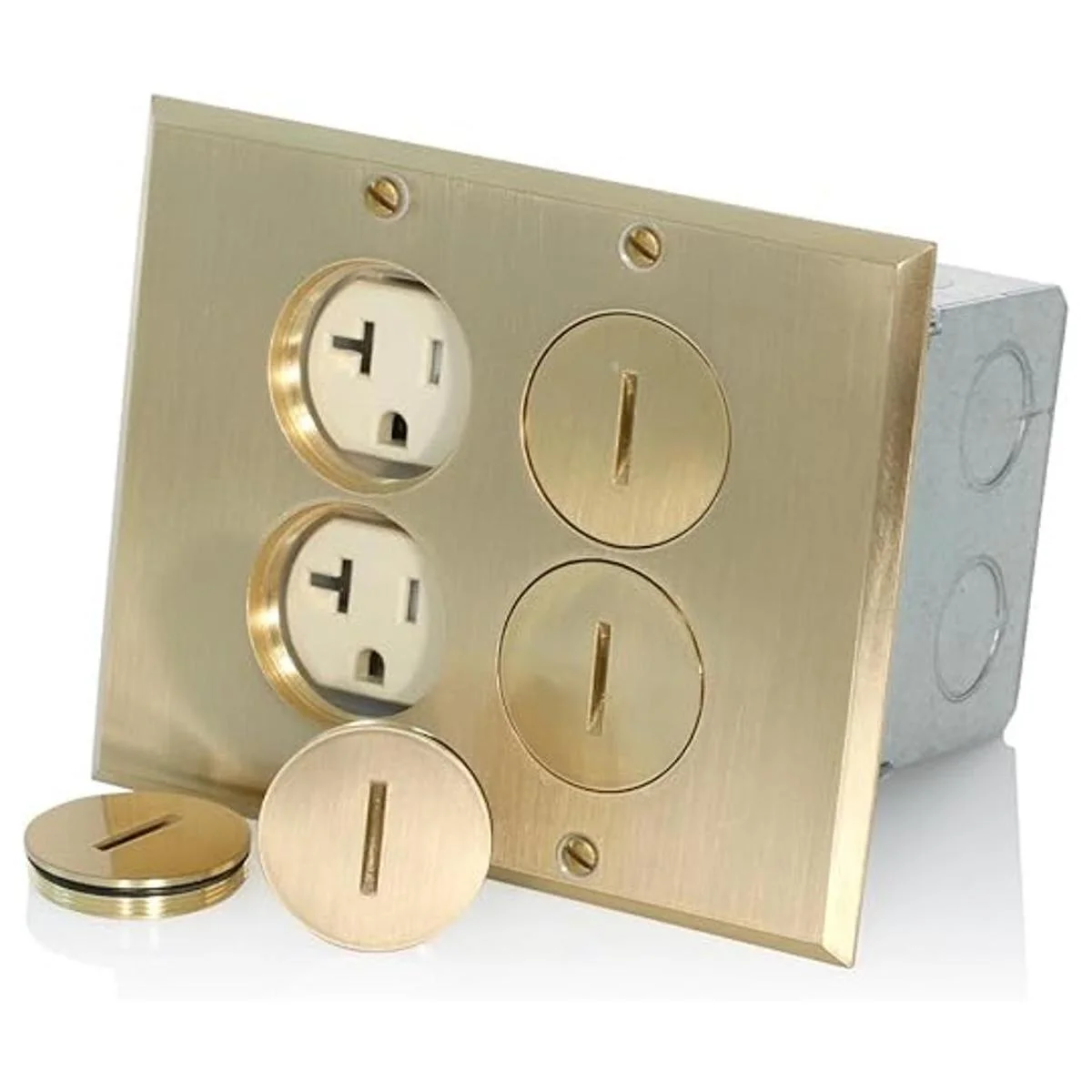 Leviton 35249TFB Conjunto de caja de suelo para_1