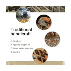 BIEYE L11407 Lámpara de mesa de cristal de colores estilo_3