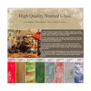 BIEYE L11407 Lámpara de mesa de cristal de colores estilo_2