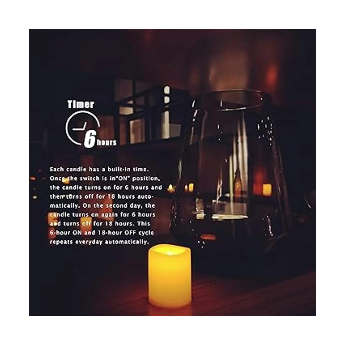 Candle Choice 12 unidades de velas sin llama velas de_2