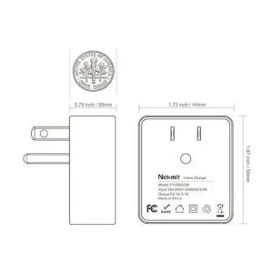 Nekmit cargador de pared USB de doble puerto muy_5
