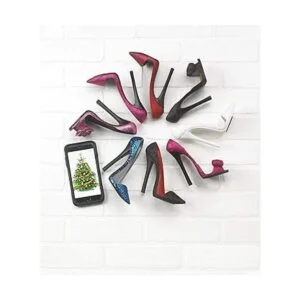 Soporte para teléfono con lazo negro de 5.25 x 2.5 x 5.62_5