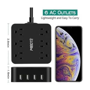 Regleta con USB Mibote Smart 4 Outlet Power Strip con_3