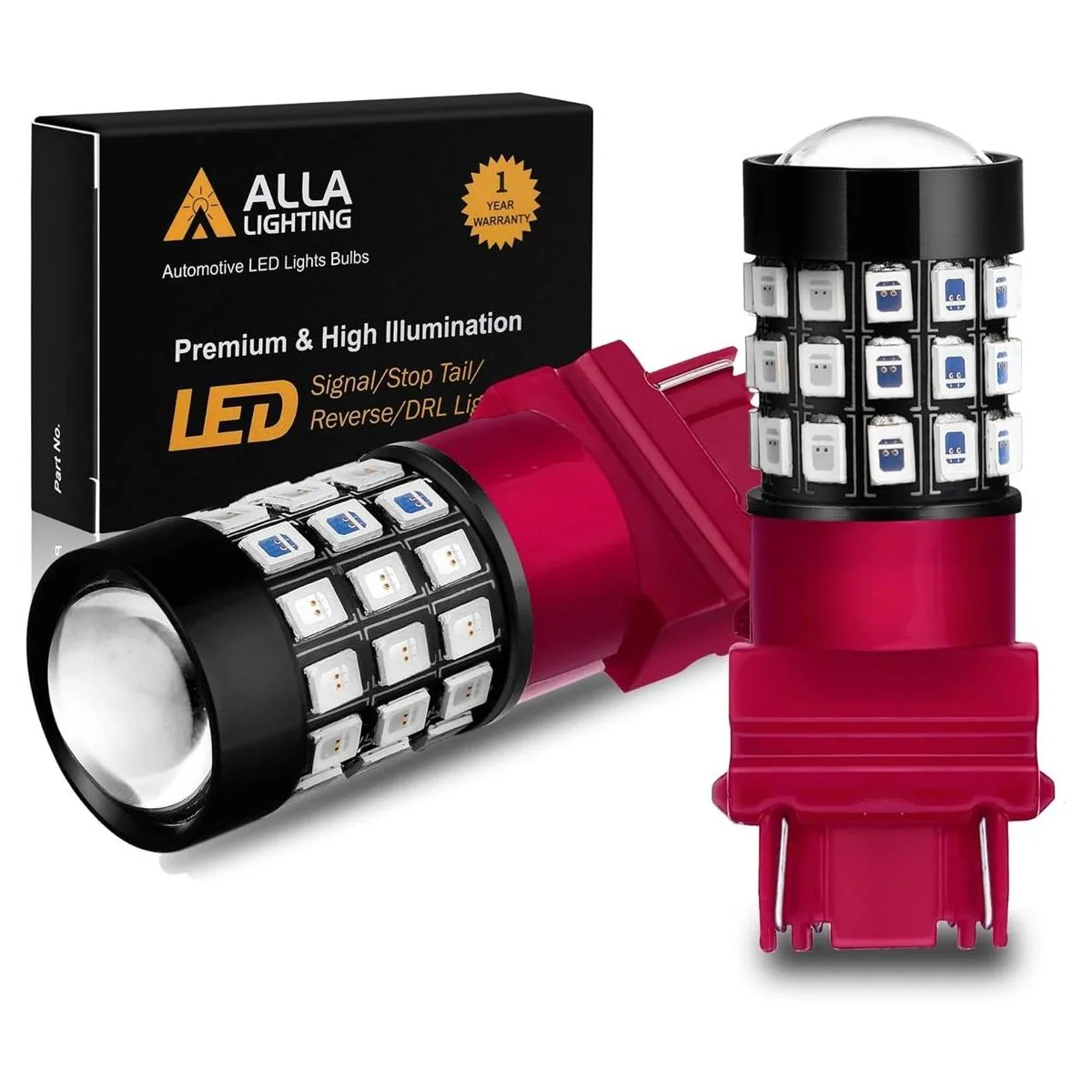Iluminación Alla 39SMD en rojo puro brillante 3157 3156 de_1