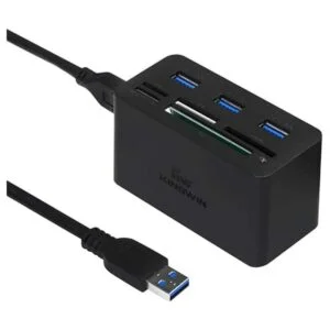 Kingwin Adaptador USB HUB con lector de tarjetas de_1