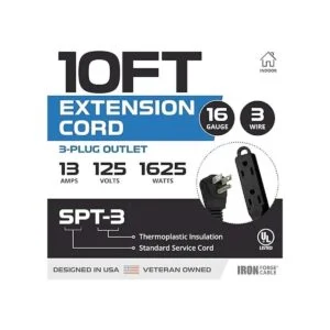 Cable de extensión con 3 tomas de corriente eléctrica_2