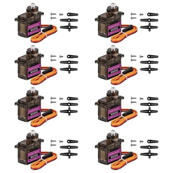 8 unids MG90S 0.32 oz servo motor micro metal engranaje_1