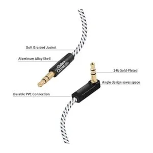 CableCreation 1.5 pies Cable de audio auxiliar de 3.5 mm_2