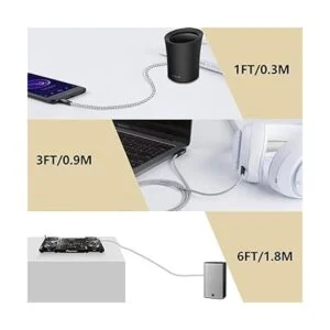 CableCreation 1.5 pies Cable de audio auxiliar de 3.5 mm_5